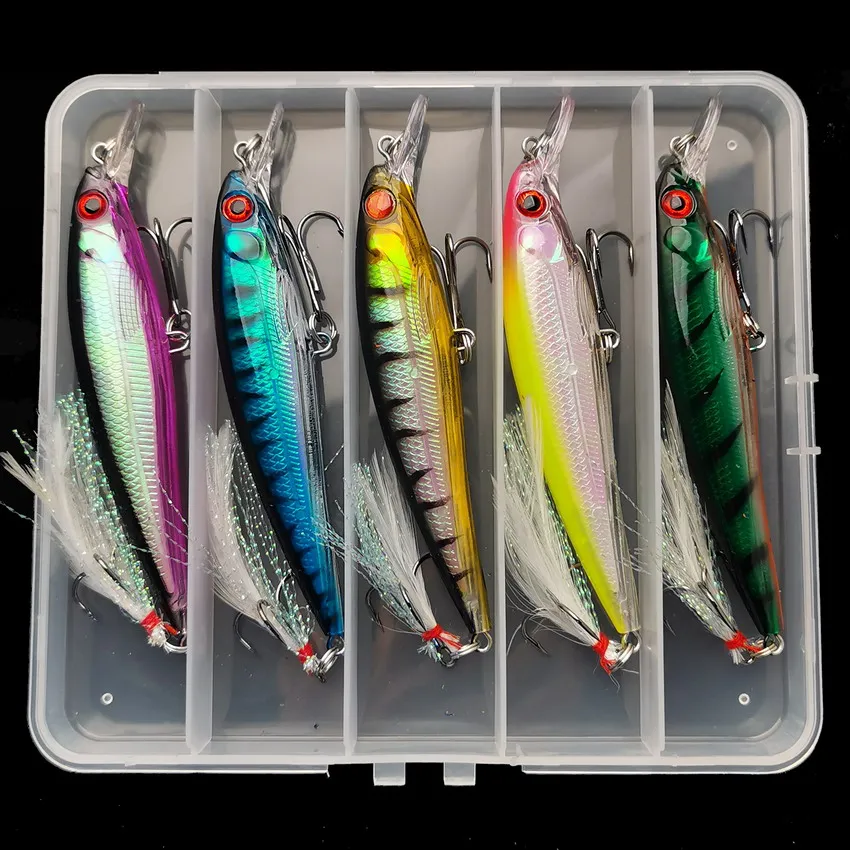 Fishing Quest - 5pcs/box Laser 3D Eyes Bionic Minnow