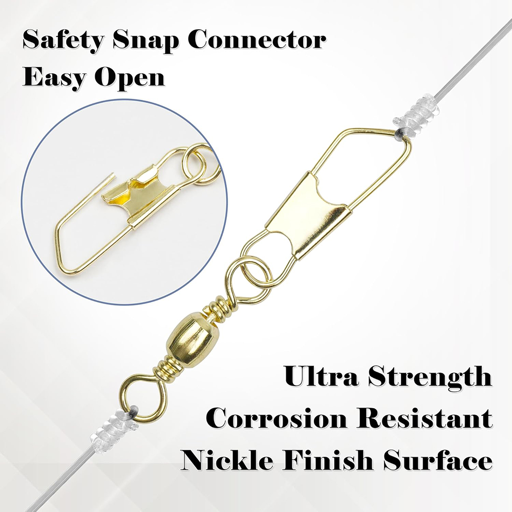 50Pcs Gold Fishing Barrel Swiv - огляд і ціна Fishing Equipment Shop