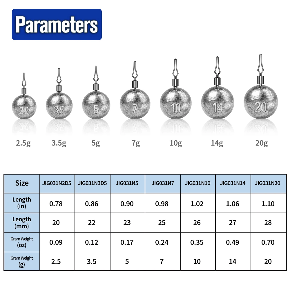 PROBEROS 50pcs 2.5-20g Round L - огляд і ціна Fishing Quest