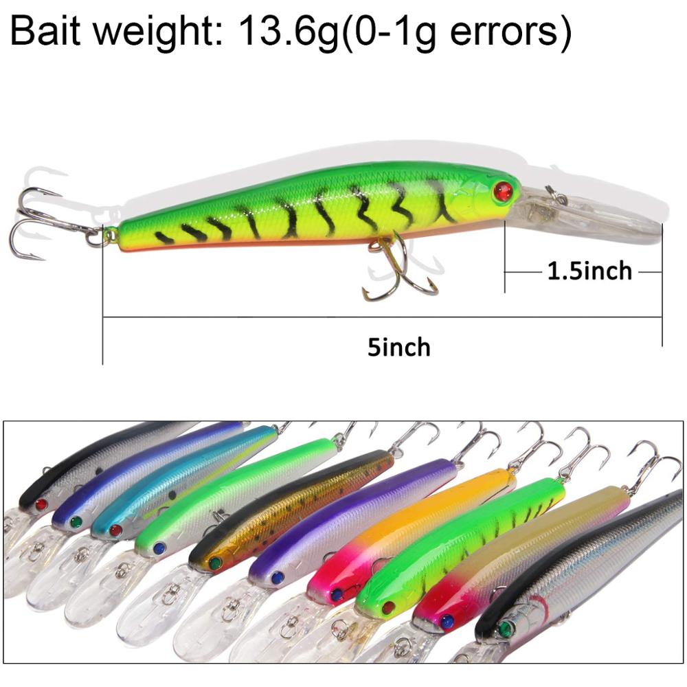 10PCS Minnow Fishing Lure 13.6 - огляд і ціна Fishing Equipment Shop