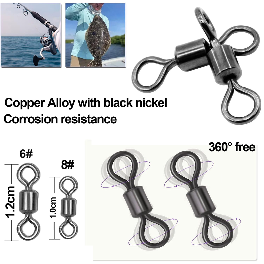 30Pcs 3 Way Swivels Fishing Co - огляд і ціна Fishing Equipment Shop