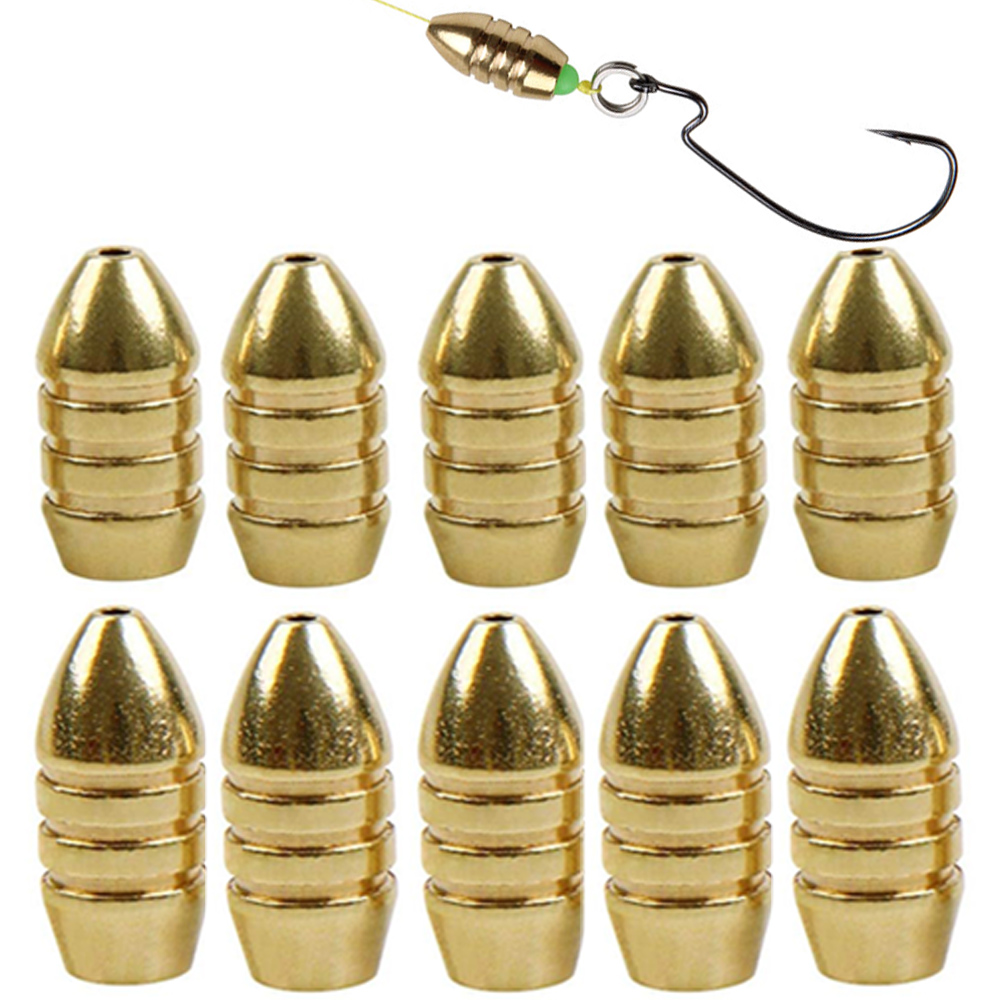 10Pcs Brass Fishing Weight Cop - огляд і ціна Fishing Equipment Shop