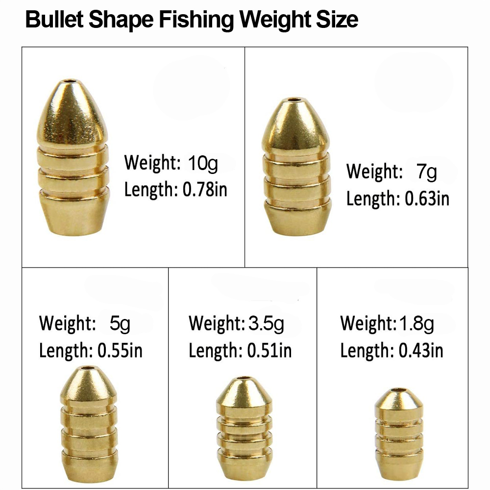 10Pcs Brass Fishing Weight Cop - огляд і ціна Fishing Equipment Shop
