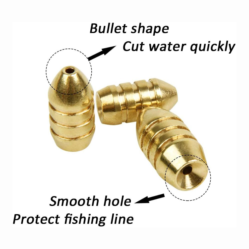 10Pcs Brass Fishing Weight Cop - огляд і ціна Fishing Equipment Shop