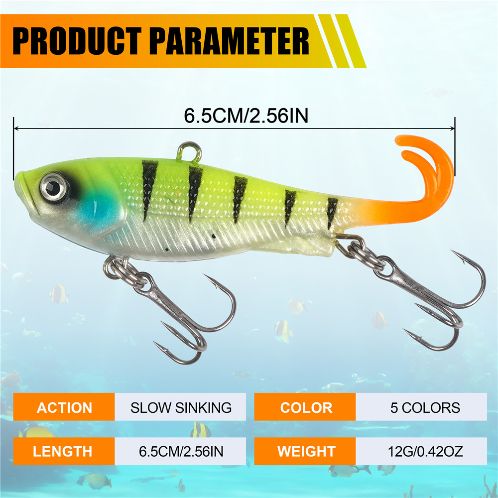 5Pcs Soft Bass Fishing Lures 6 - огляд і ціна Fishing Equipment Shop