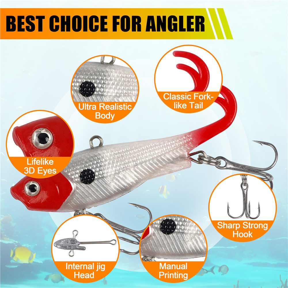 5Pcs Soft Bass Fishing Lures 6 - огляд і ціна Fishing Equipment Shop