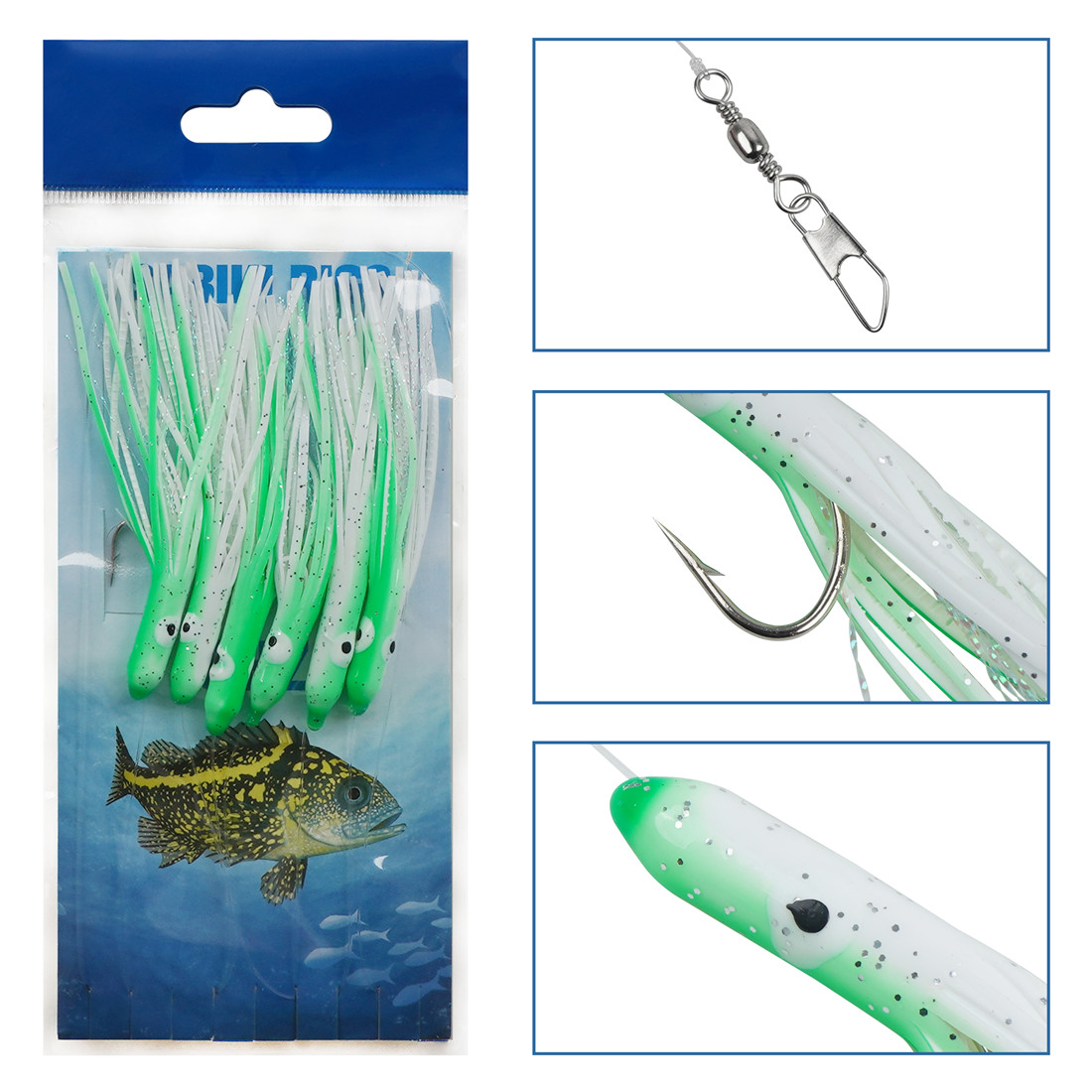 6Packs String Fishing hooks 6- - огляд і ціна Fishing Equipment Shop