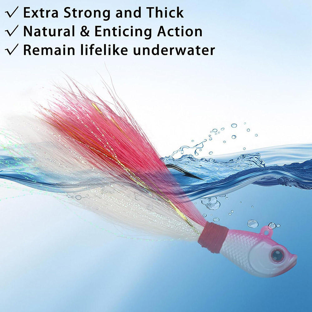 3pcs Bucktail Jigs Saltwater F - огляд і ціна Fishing Equipment Shop