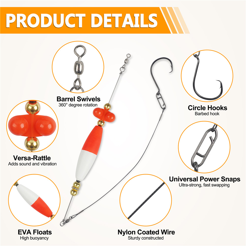 3pcs Rattle Catfish Rig Float  - огляд і ціна Fishing Equipment Shop