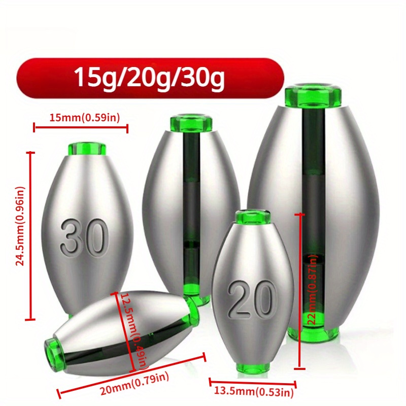 15/20/30G Olive Shape Lead Sin - огляд і ціна Fishing Equipment Set