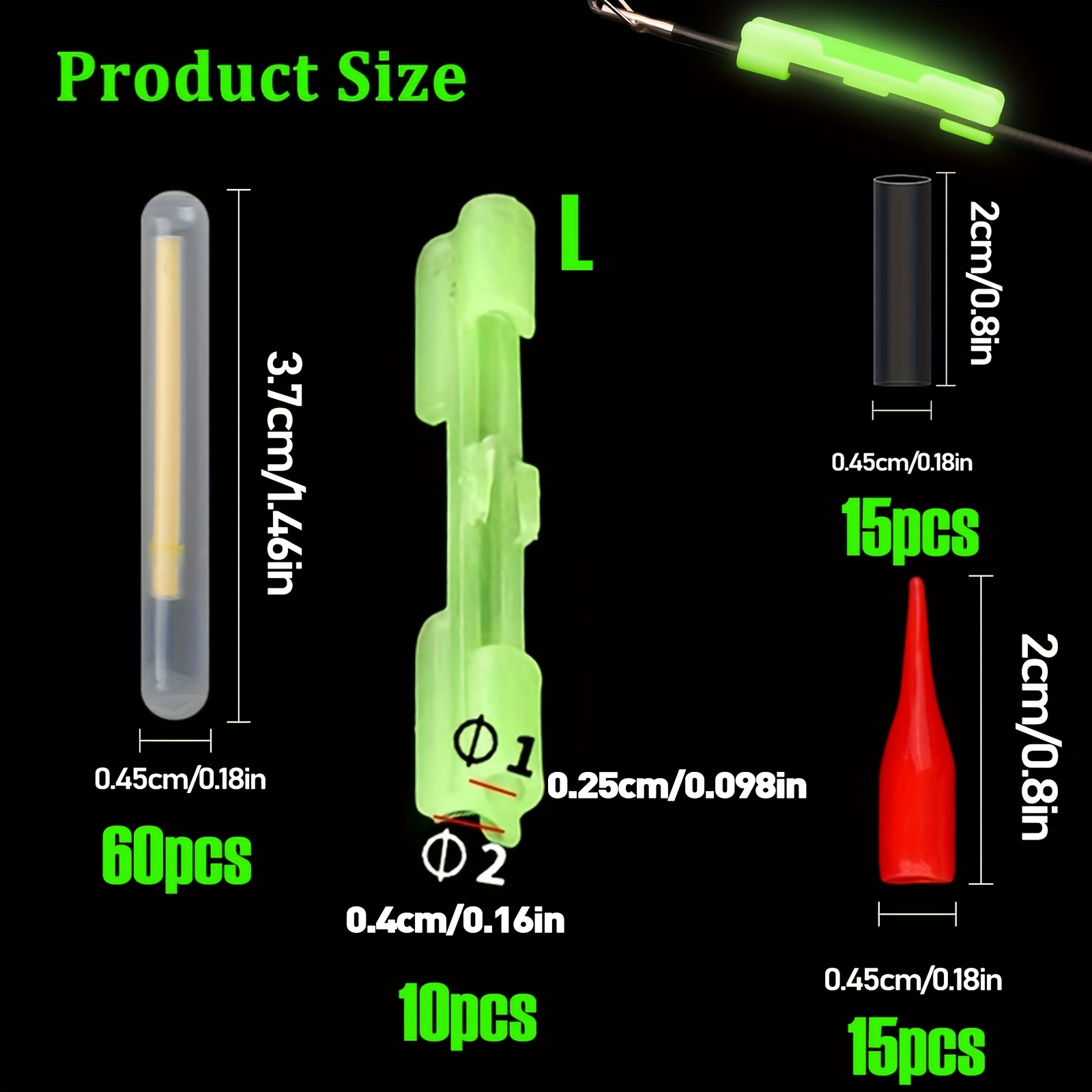 100PCS Fishing Glow Sticks Set - огляд і ціна Fishing Bobber Float